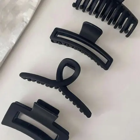 Fashionable Temperament Solid Color Clip in Claw Hair Claws Set, Casual and Versatile Hair Accessories for Women, Minimalist Headwear Suitable for Thick Hair, Claw Clips, Hairclips