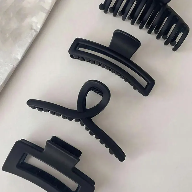 Fashionable Temperament Solid Color Clip in Claw Hair Claws Set, Casual and Versatile Hair Accessories for Women, Minimalist Headwear Suitable for Thick Hair, Claw Clips, Hairclips