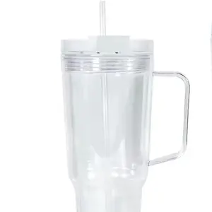 Custom 30oz Acrylic Snow Globe Cups with handle