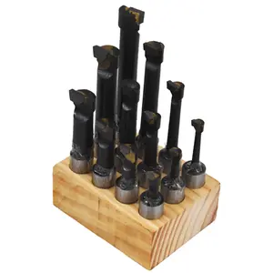 Boring Bar Set 5/8" Carbide Tipped Bars 5/8" Shank Lathe Tool 12 Pcs