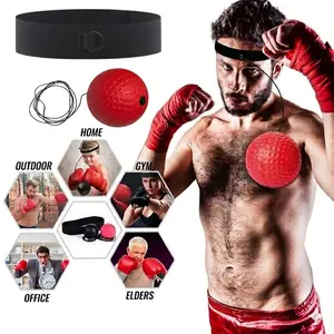 Headband Boxing Reaction Ball, Home Fitness Stress Relief Tool, Enhances Hand-Eye Coordination, Men's Training Gear, Boxing Training Equipment, Perfect Gift for Boyfriend, Kids Outdoor Toy