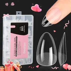 Beetles Thin Extension Nail Tips,  Almond Coffin Square Oval Stiletto Squoval Shape Acrylic Gel False Nail Tips DIY Nails Art sets Matte Professional  Fall Nail Halloween Nail Black Friday Winter Nail Christmas Gift