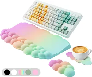 Ergonomic Cloud Keyboard Wrist Rest and Mouse Pad Set For Computer Laptop Mac Home and Office Ergonomic Cloud Keyboard Wrist Rest and Mouse Pad Set For Computer Laptop Mac Home and Office