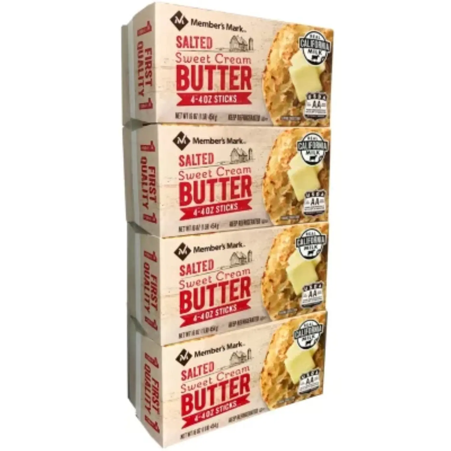Member's Mark Salted Sweet Cream Butter Block, 1 lb., 4 lbs.