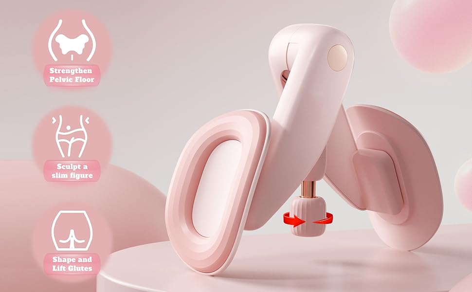 Thigh Master, 15.43-35.27lbs Adjustable Resistance Inner Thigh Exerciser, Pelvic Floor Muscle Exercise Thigh Trainer