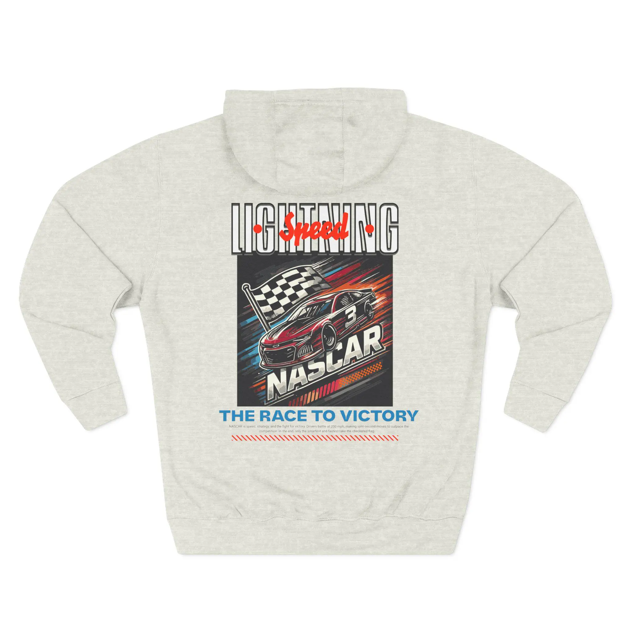 NASCAR Lightning Fleece Hoodie - Race Day Apparel, Motorsports Gift, Cozy Hoodie, NASCAR Fan Gear, Casual Racewear with Adjustable Hood & Kangaroo Pocket
