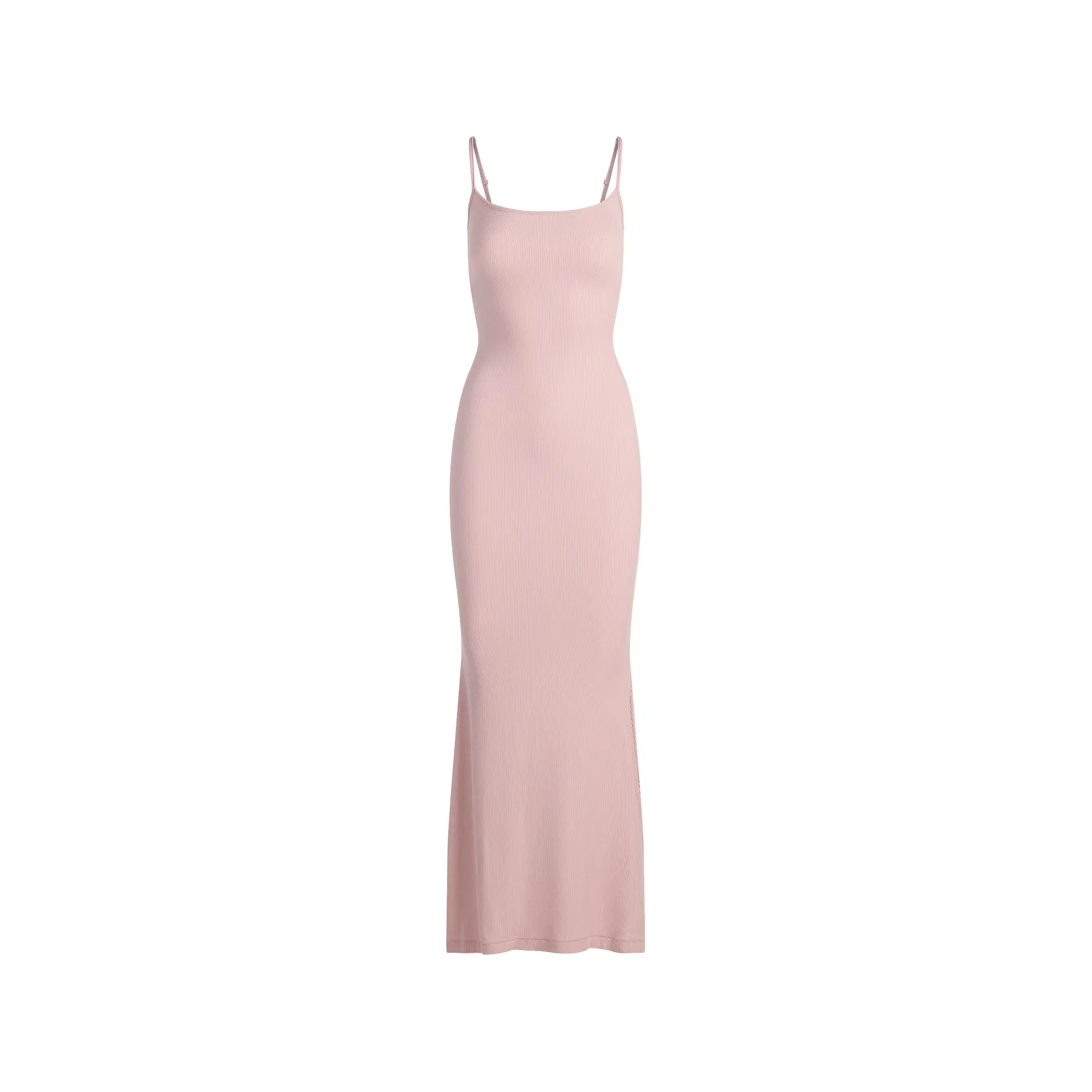 knee length dresses for ladies Treats Cowl Back Satin Maxi Dress Baby Pink– Selfie Leslie main image 0