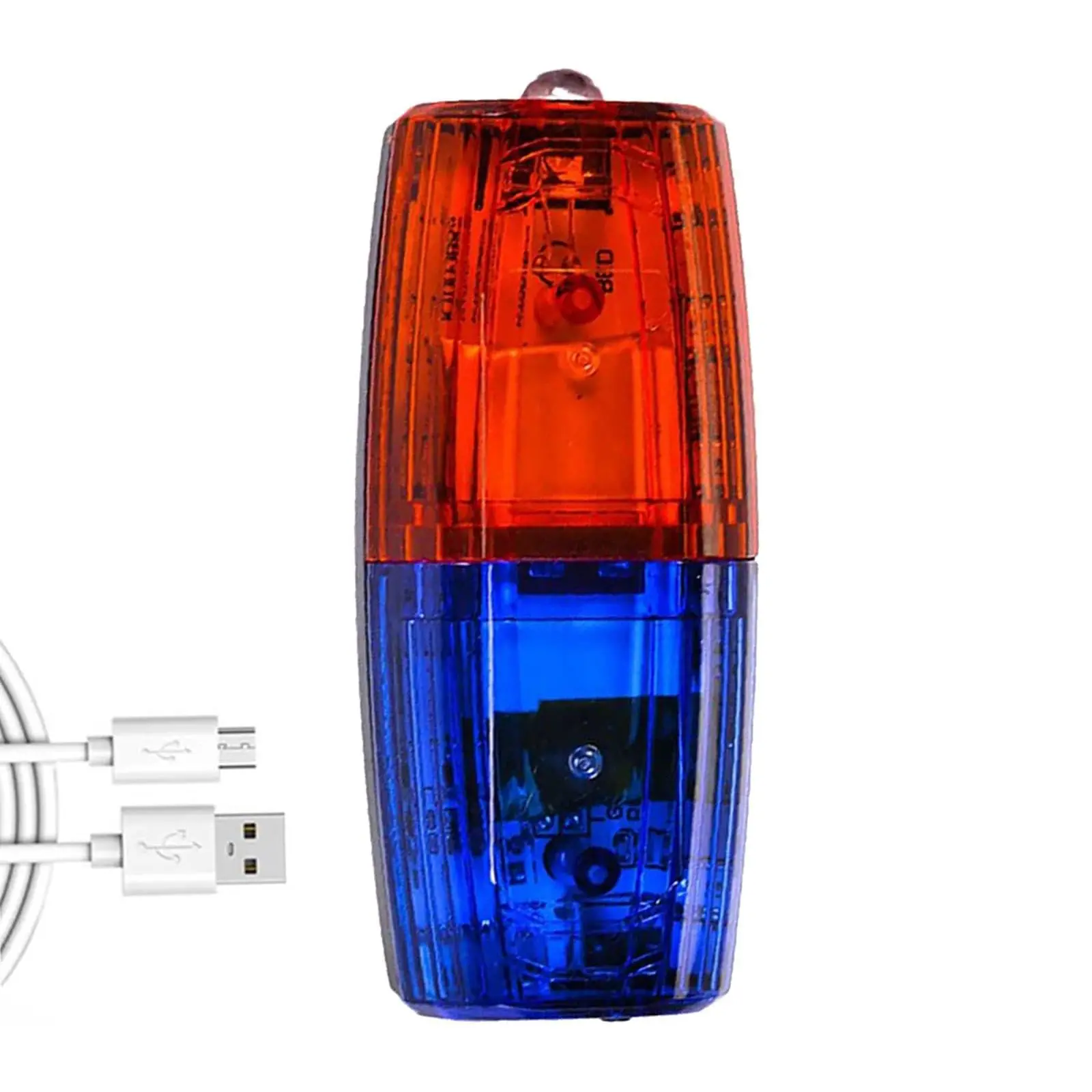 Rechargeable Red Blue Strobe Shoulder Light | Waterproof LED Safety Warning Light for Night Running & Cycling