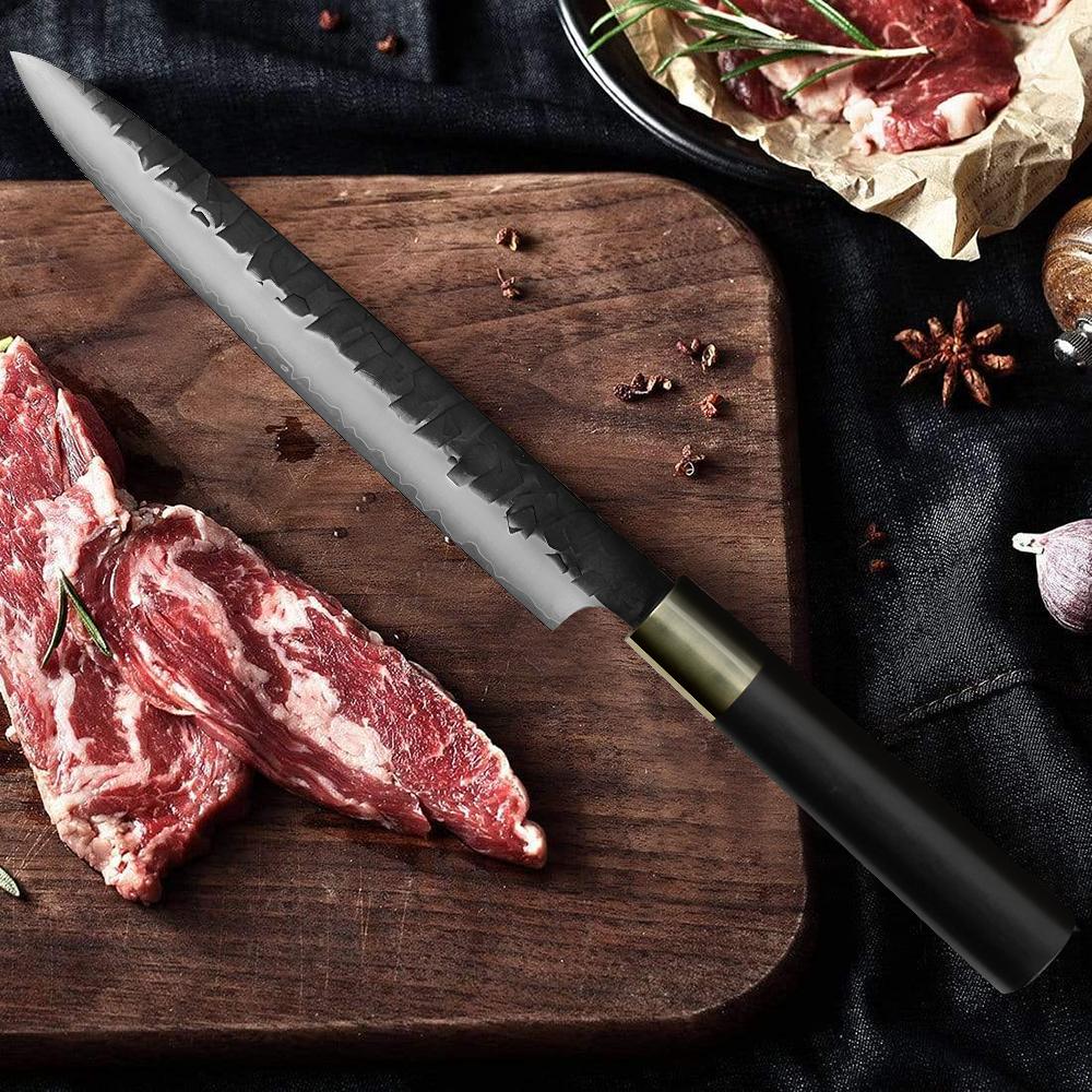 Yanagiba Japanese Sushi Knife, For Sushi & Sashimi Prep, Hand-Forged VG10 Blade, Flat Grind Precision, Ebony or Olive Wood Handle – Pro Chef & Collector Gift for Sushi Prep | Kajiya Asakusa 9 Inch