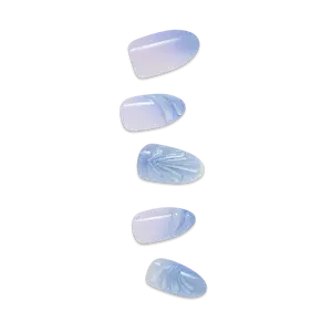 Impress Design No Glue Fake Press On Nails - Ciel | Design, Blue, Medium, Almond, Manicure