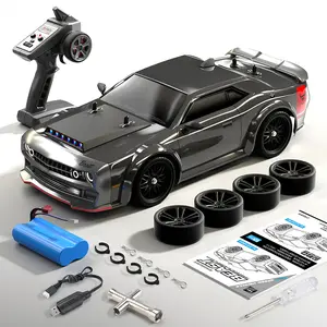1/16 RC Drift Car, 40/70KM/H 4WD High Speed Remote Control Cars for Kids, with LED Lights,Extra Tires, Drift RC Cars for Boys