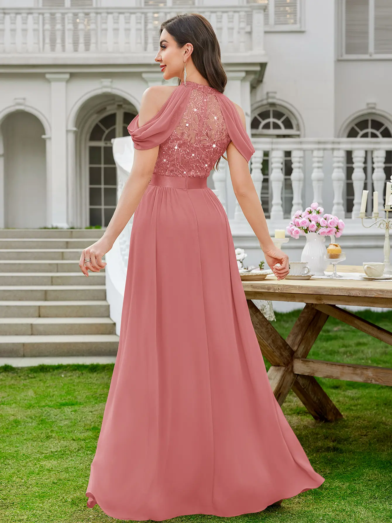 champagne indian dress Floral Embellished Bridal Gown S Women's Size:Euro 36 = US 6 filter-neckline:Button-Down Black Cocktail Dress Silkstone Wash care