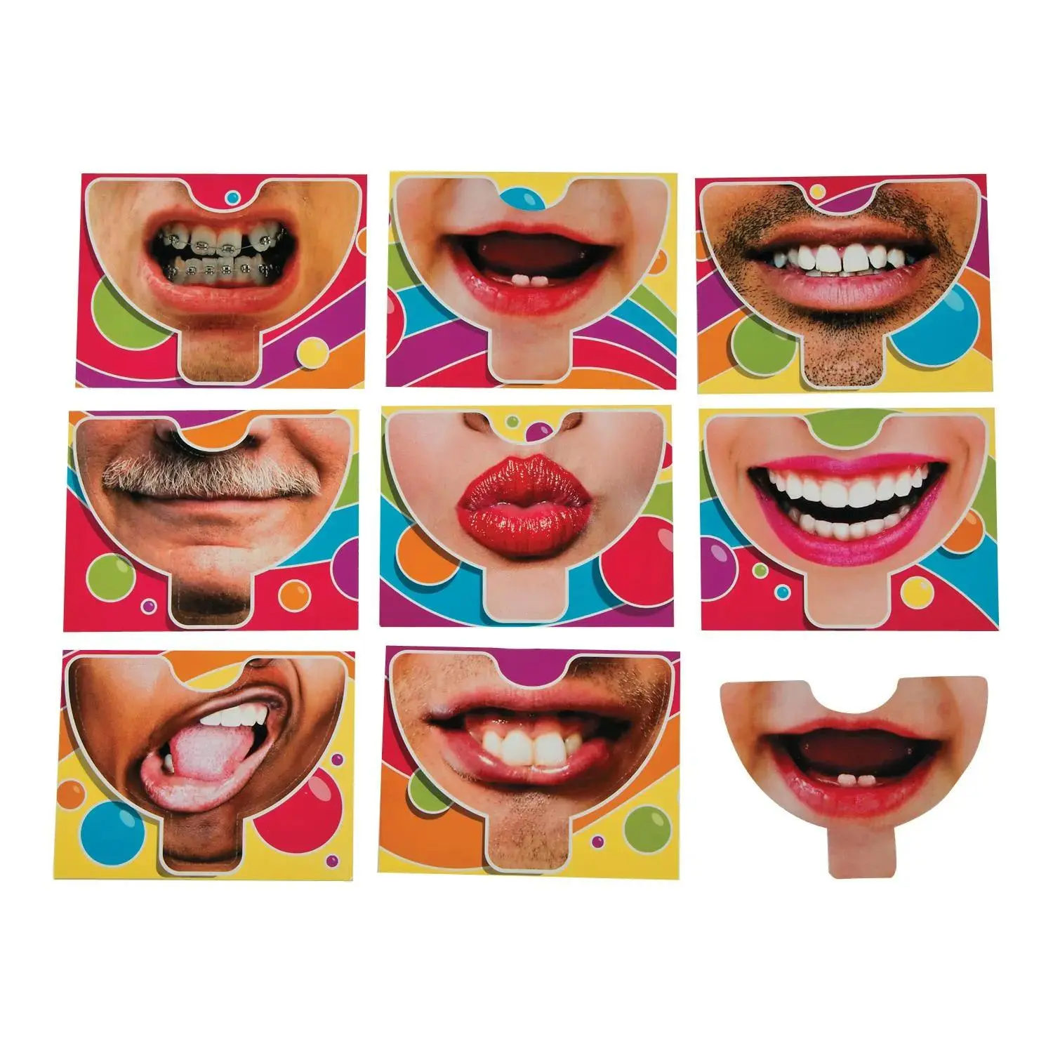 Wacky Face Class Valentine Cards, 32-Count Fun Office Stationery for Valentine's Day Party, Party Favor & Gift Baskets, Fun Party Cards, Scavenger Hunt Rewards