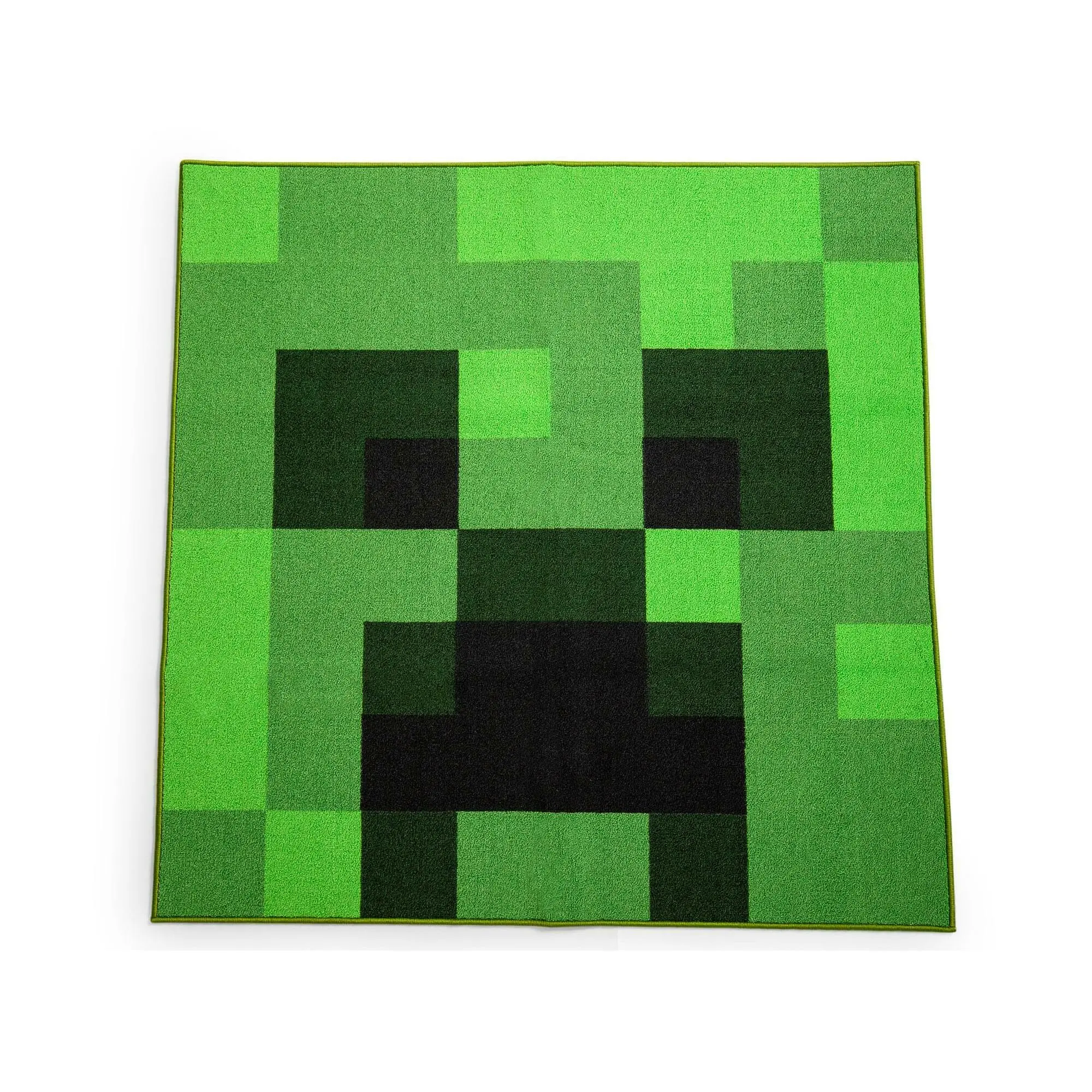 Minecraft Green Creeper Square Area Rug | 52 Inches