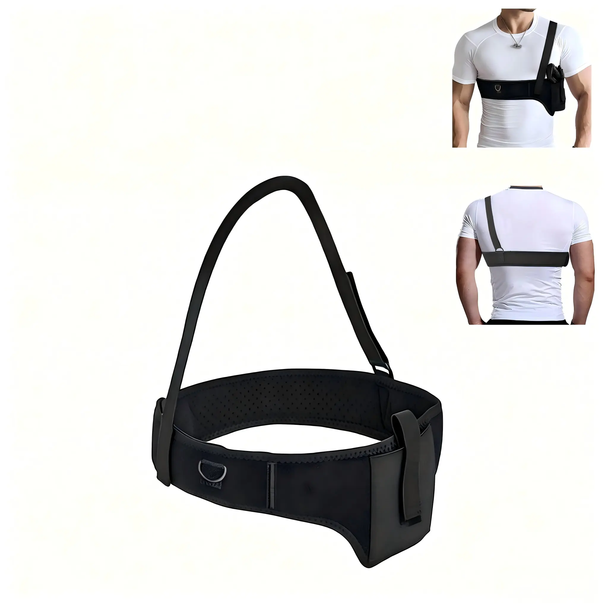 Unisex Underarm Shoulder Holster, Low Profile Concealed Carry Rig in Soft Neoprene with Quick Access, Adjustable for S&W, Ruger, Sig Models, Soft Material, Ambidextrous, Concealment, Everyday Carry, Adults, Adjustable Straps, Crossbody Bag, Fits Multiple,