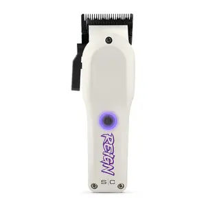 Stylecraft Reign Professional Hair Clipper USB-C Rechargeable with 7,800 RPM EON Motor & Black DLC Taper Blade for Quiet Cutting