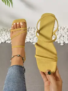 Women's Fashion Flat Sandals Comfortable Simple Elegant Vacation Style Beach Home Summer Daily Wear Ladies Slip-On Shoes