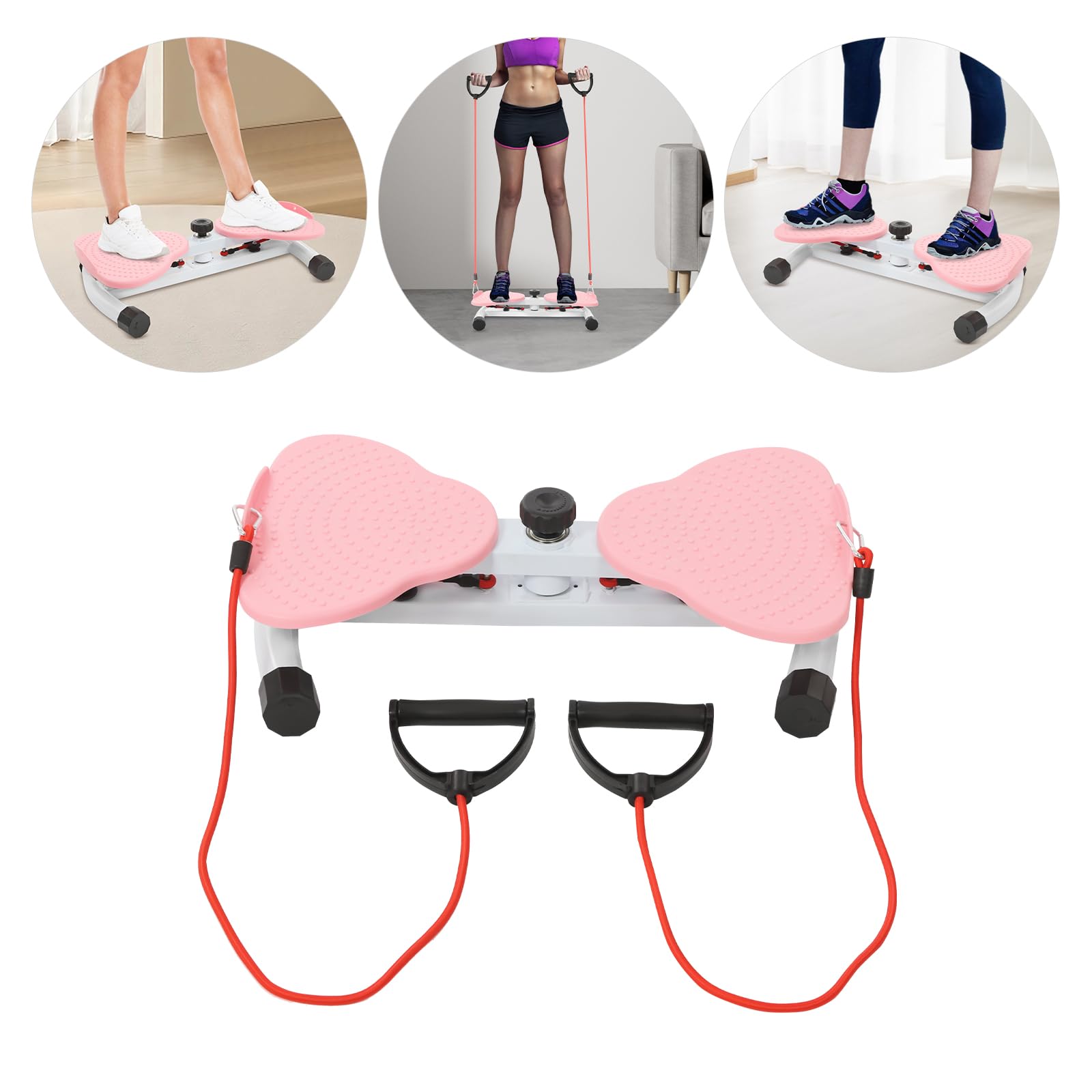 Waist Twisting Board - Ab Exercise Machine with Resistance Bands, Non-Slip Core Workout Equipment, 330lbs Capacity  Workout Equipment for Home Fitness