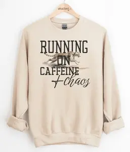 Running On Caffeine And Chaos Graphic Top