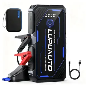 LUPU 5000A Portable Car Jump Starter with Air Compressor, Smart Cables, Multi-Function Flashlight, Digital Charger with LCD Display, Hybrid Ultra-Safe Starter, Upgraded Battery Power Lead Voltage Jump for 10.0L Gas & 8.5L Diesel Engines