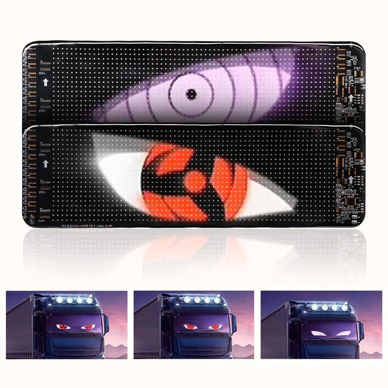 Blumi Light Programmable Flexible LED Digital Display, Smart APP Control, DIY Pattern Animation Matrix Panel Board Banner LED Lights for Car (19.2" x 4.3")