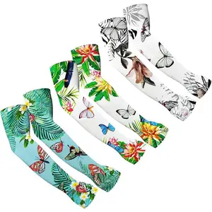 Butterfly Gardening Sleeves with Thumb Hole-Flower Farmer Gardening Arm Sleeves Farm Arm Cover for UV Sun Protection