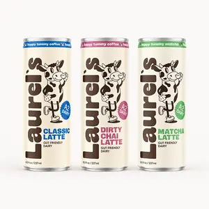 Laurel's | A2 Dairy Lattes | Canned RTD Coffee, Variety & Single Flavors | Organic A2 Milk | 8 fl oz Cans