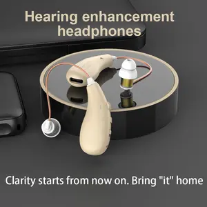 Compact ear-Hanging Design, easy to carry, easy to operate, worn by left and right ears, suitable for adult Sound Amplifier Headphones!Personal Chargeable Hearing Amplifier, Polymer Lithium Battery,