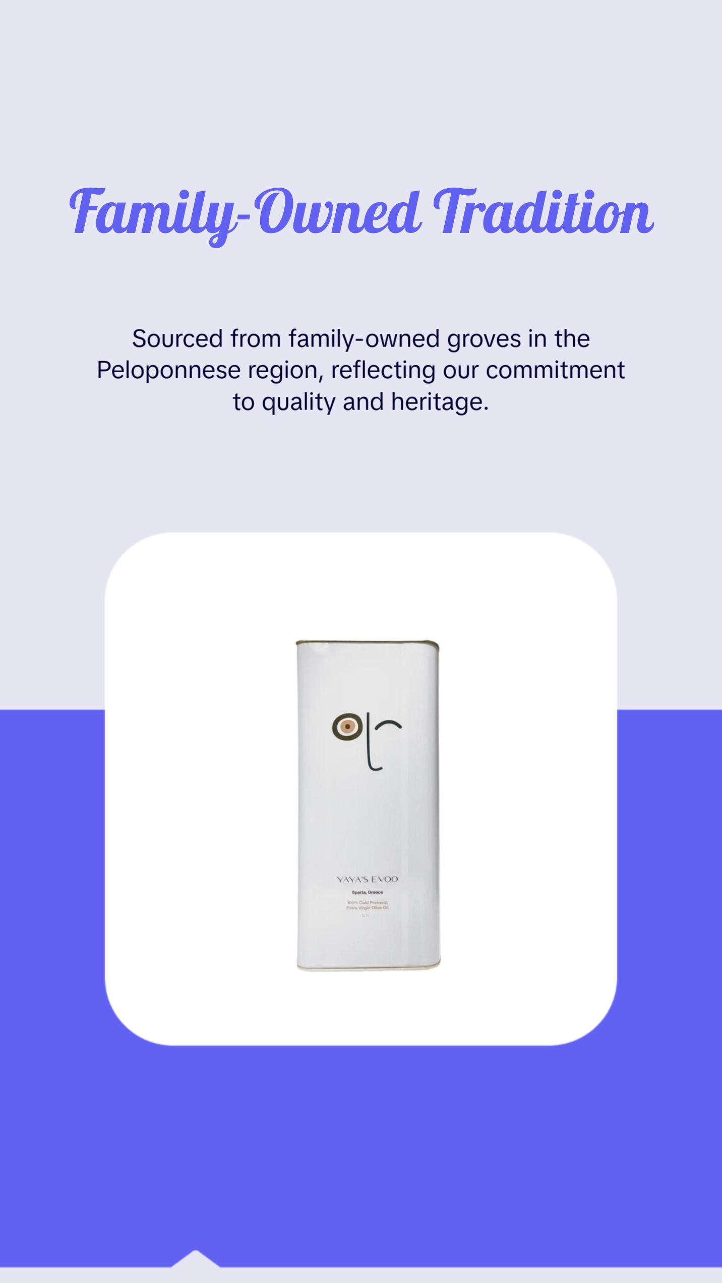 YAYA'S EVOO - Cold Pressed Extra Virgin Olive Oil, Staight from Greece. 100% Pure EVOO, Natural Superfood, High Antioxidant, Polyphenol Rich (5000ml)
