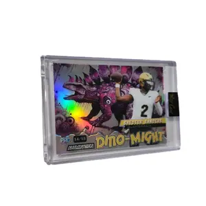 2024 Wild Card Dino-Might Shedeur Sanders Cleveland Browns Stegosaurus Chrome Pre Rookie Refractor Card Serial Numbered 14/15