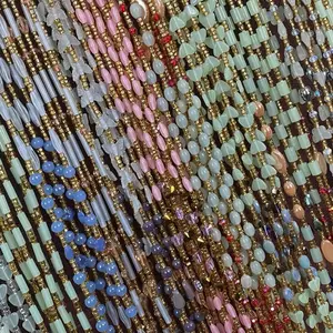 Subtle Glow-in-the-Dark Tie-On Waist Beads– African Waist Jewelry, Body Beads – Add to Cart, Buy Now – Soft Glow Effect – Price Per Item | (45”-50”)