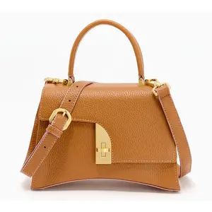 Arcadia Leather Arco Satchel with Crossbody Strap
