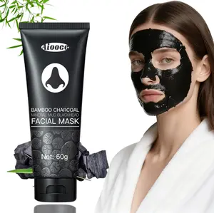 Bamboo Charcoal Mask, Blackhead Cleansing, Black Mask, Pore Cleansing, Exfoliating Mask, Blemish Prevention And Skin Repair, Nose And Face Blackhead Remover, Suitable For All Skin Types.