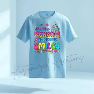 Be The Reason Someone Smiles Today  • Tee Shirt T-Shirt Unisex Sublimation Cute Graphic Mental health