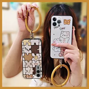 Creative heat dissipation Phone Case For Fujitsu Arrows F-51E/We2 Plus Youth Waterproof Personality Anti-knock Soft Case Bracelet Funny Cute Protective Ring Dirt-resistant Cartoon