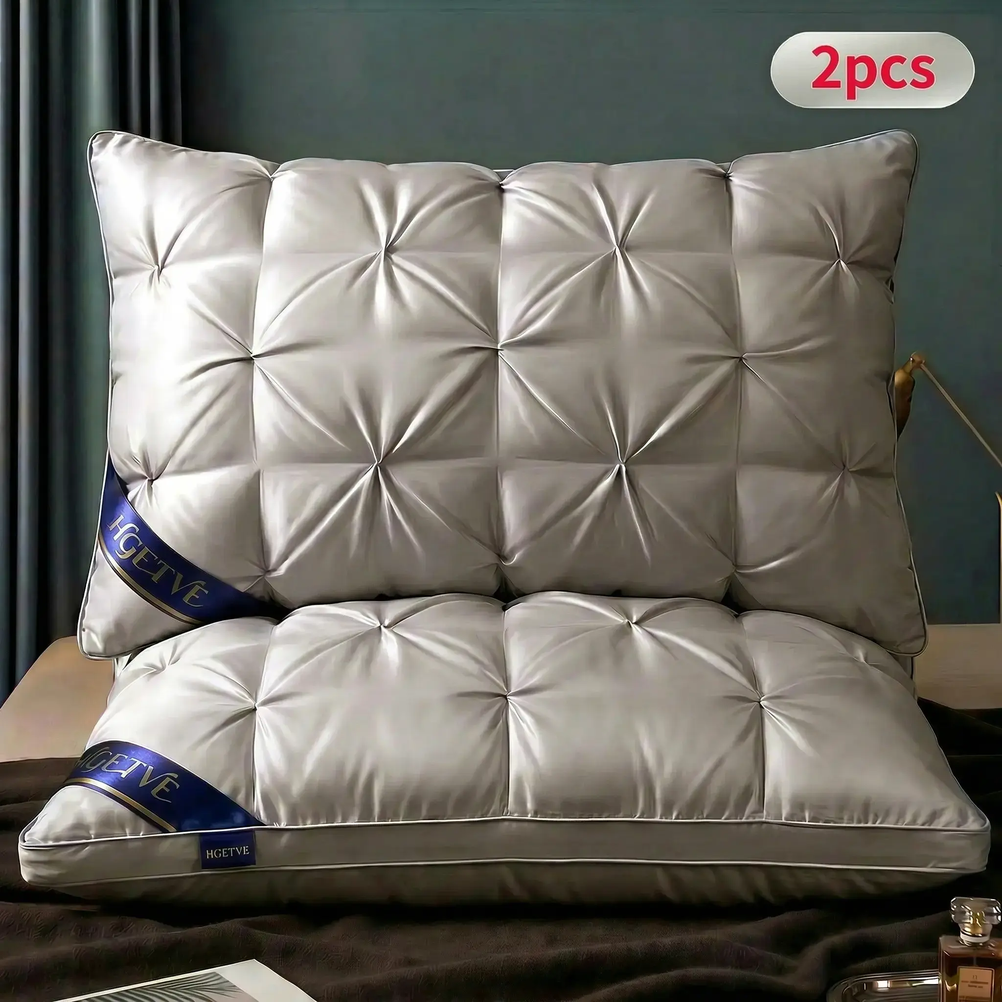 2Pcs-Queen-Light Gray