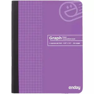 Enday Quad-Ruled Composition Notebook - 100 Sheets