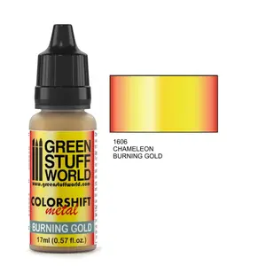 Green Stuff World - Chameleon Metal Paint Burning Gold 1606 for Models and Miniatures