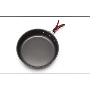 Outdoor BBQ camping picnic cookware Portable folding large frying pan frying pan non-stick pan picnic pan wok