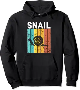 Vintage Retro Sunset Snail Cute Sluggish Funny Snail Costume Pullover Hoodie - Mohamedab Shop 56B0BJ92HP9P