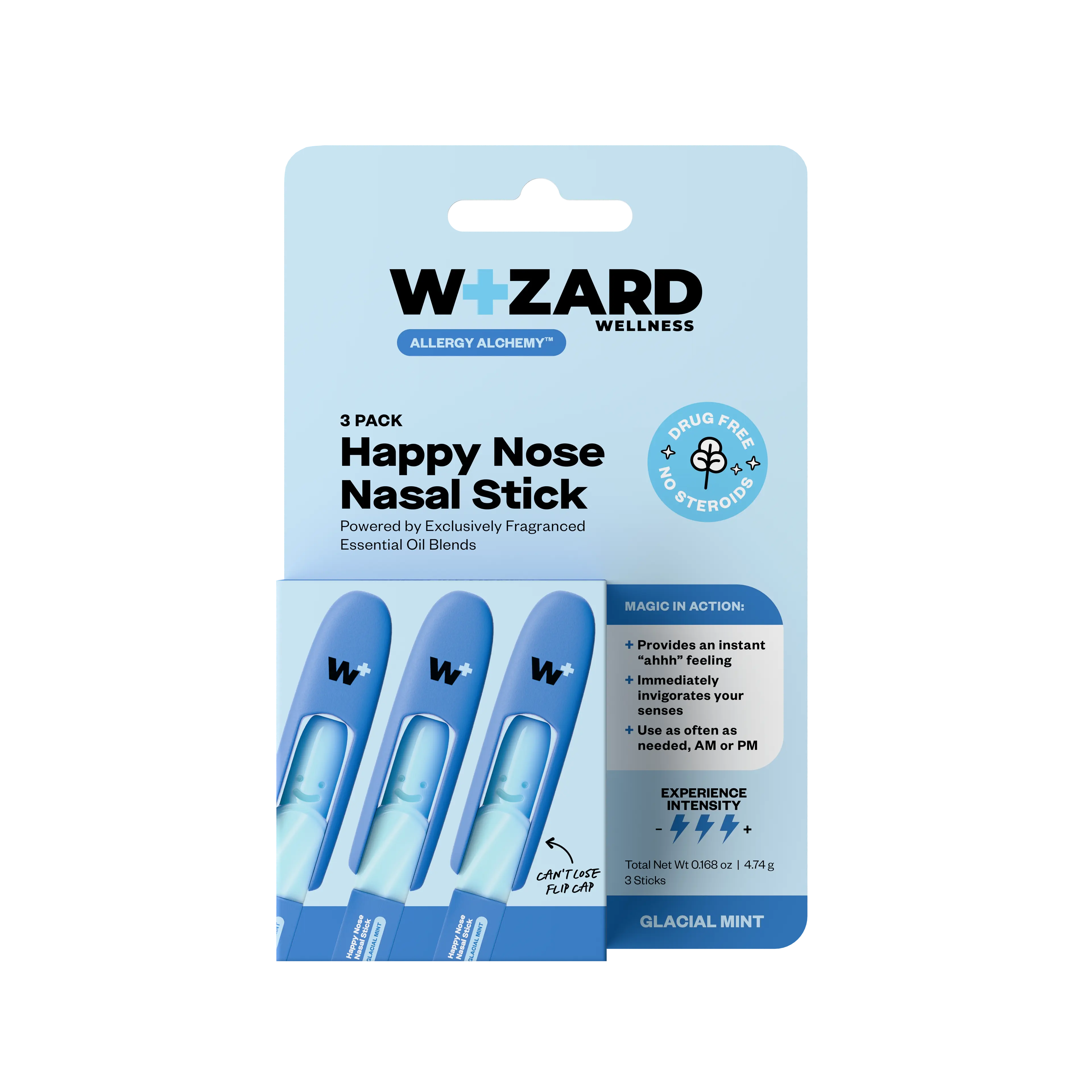Happy Nose Nasal Stick - Glacial Mint - 3 Pack