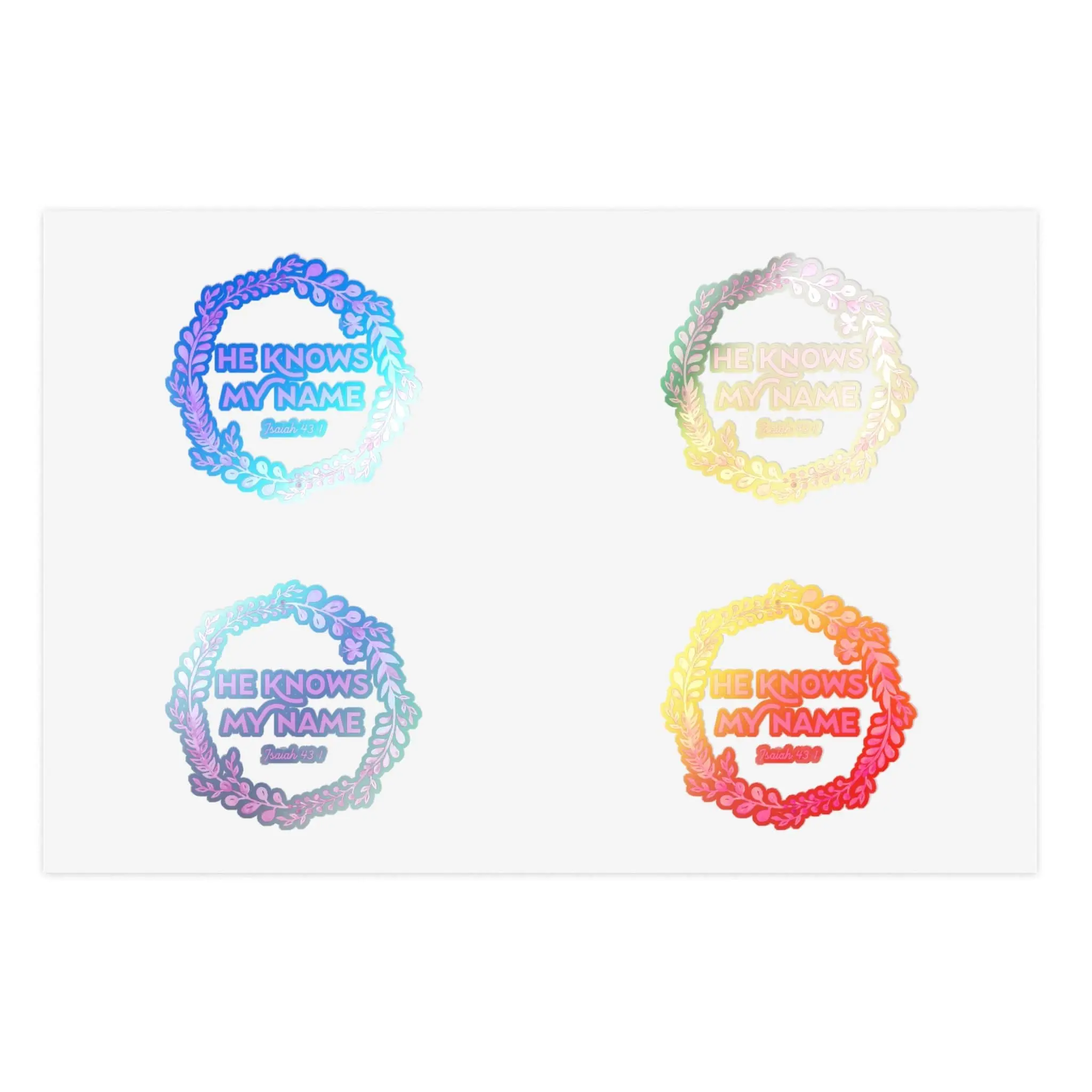 He Knows My Name - Sticker Sheet