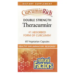 Natural Factors CurcuminRich®, Theracurmin®, 60 mg, 60 Vegetarian Capsules