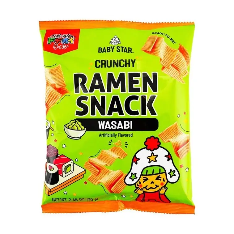 Baby Star Wide Wasabi Ramen Snack – 70g