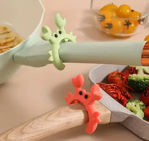 Heat-Resistant Silicone Spoon Rest Cute Crab & Octopus Design - Countertop Cooking Tools Organizer for Kitchen Utensils & Spatulas