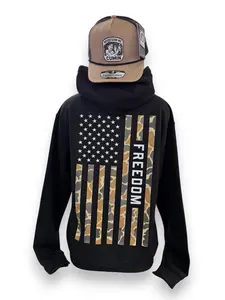 Freedom Flag | Desert Tan Hoodie by Luckless Outfitters