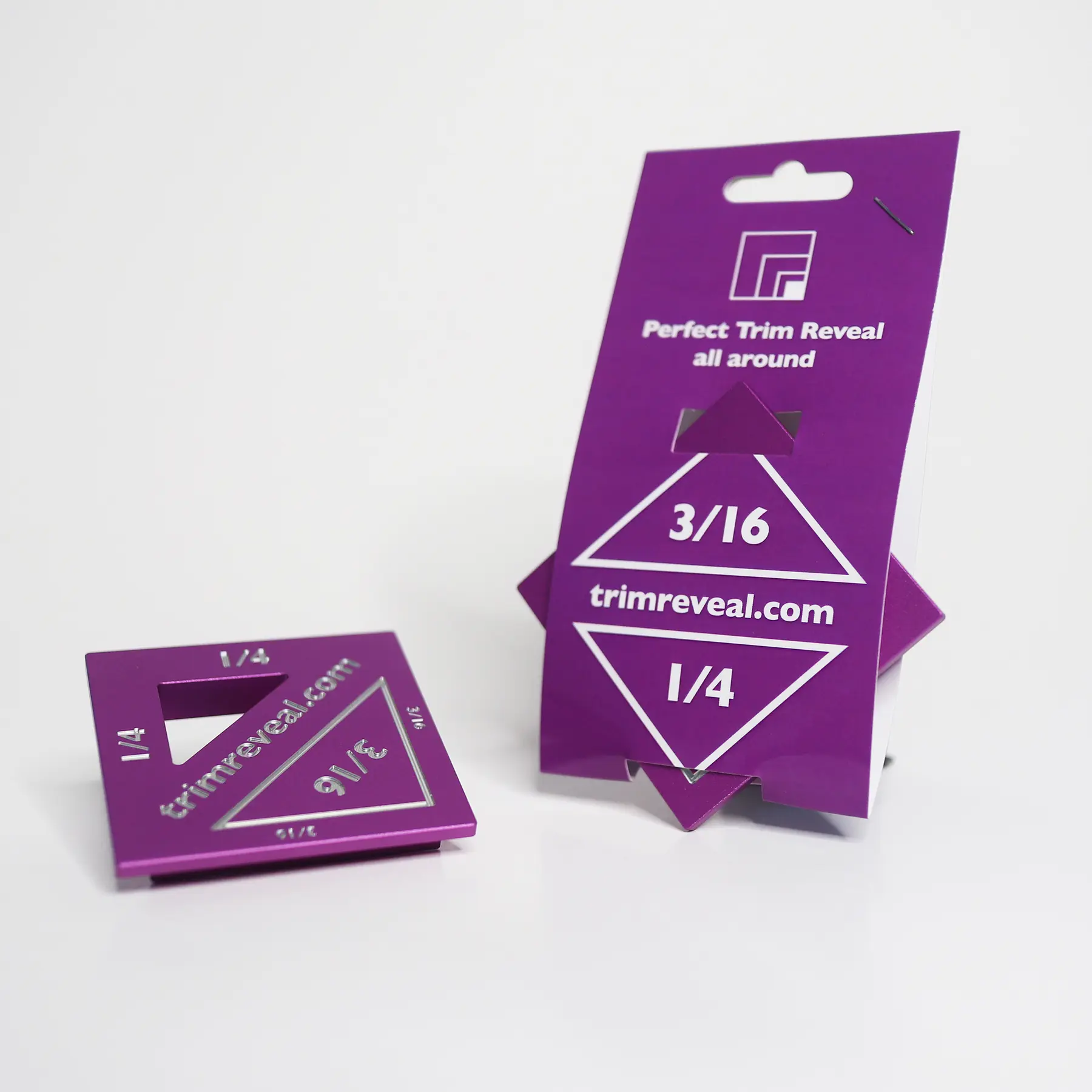 1/4" or 3/16" Trim Reveal Marking Tool Engraved logo - Molding Spacer/Reveal - Door and Window Trim Installs