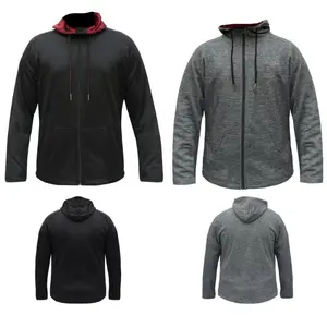 G4 Men's Hoodie Sweatshirt Full Seleeves Top Flecee Back Full Zip Top with Hood