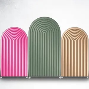 Gradient Rainbow Arch Backdrop Cover for Coquette and Birthday Party Photo Booth