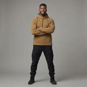 420 GSM Heavyweight Unisex High Contact Utility Hoodie, Pet Hair Resistant and Easy Care Sweatshirt for Big Dog Owners, Cordura Blend pullover, Tough Outdoor Activewear